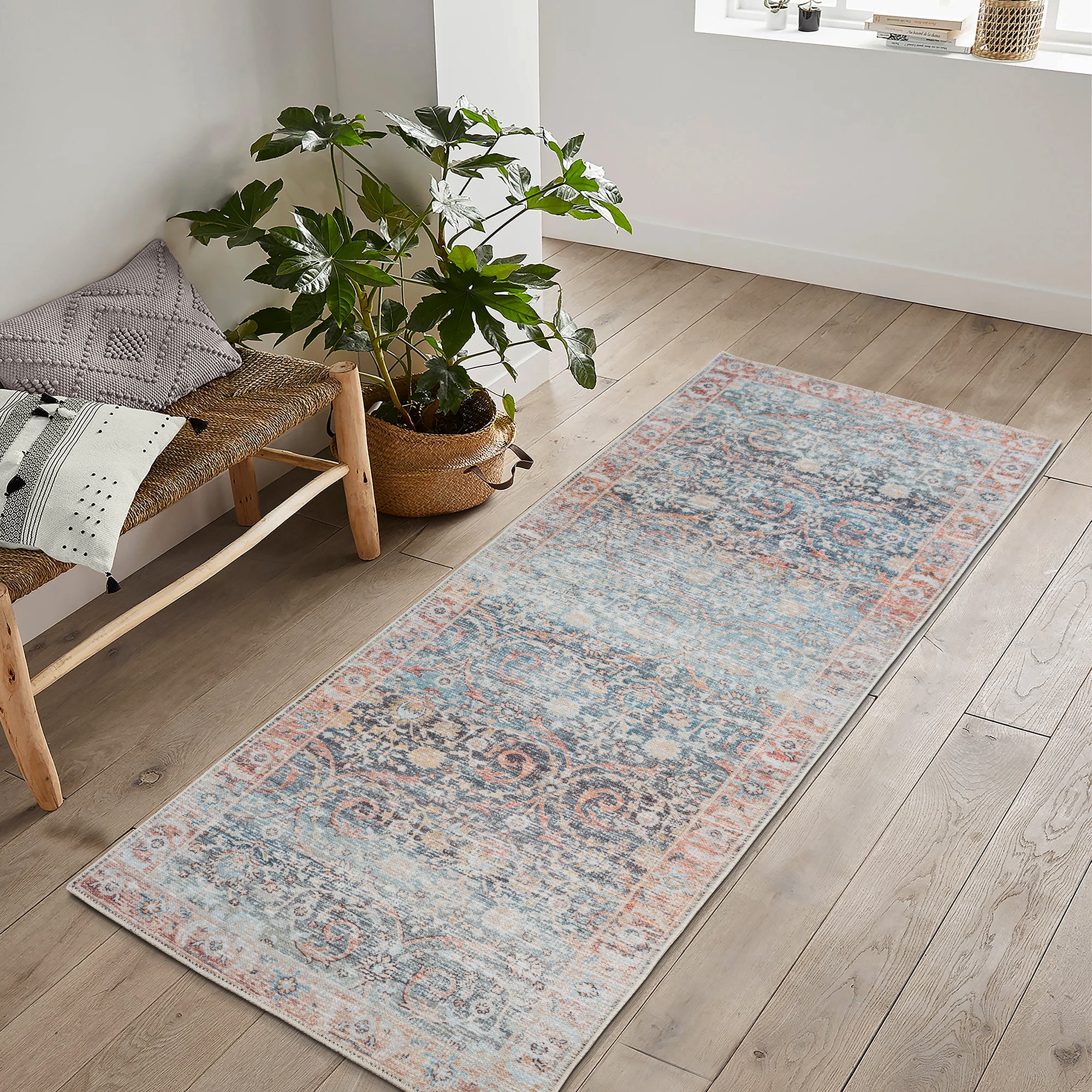 Caria CR-02 Traditional Washable Rug | Non-Slip - Image 10