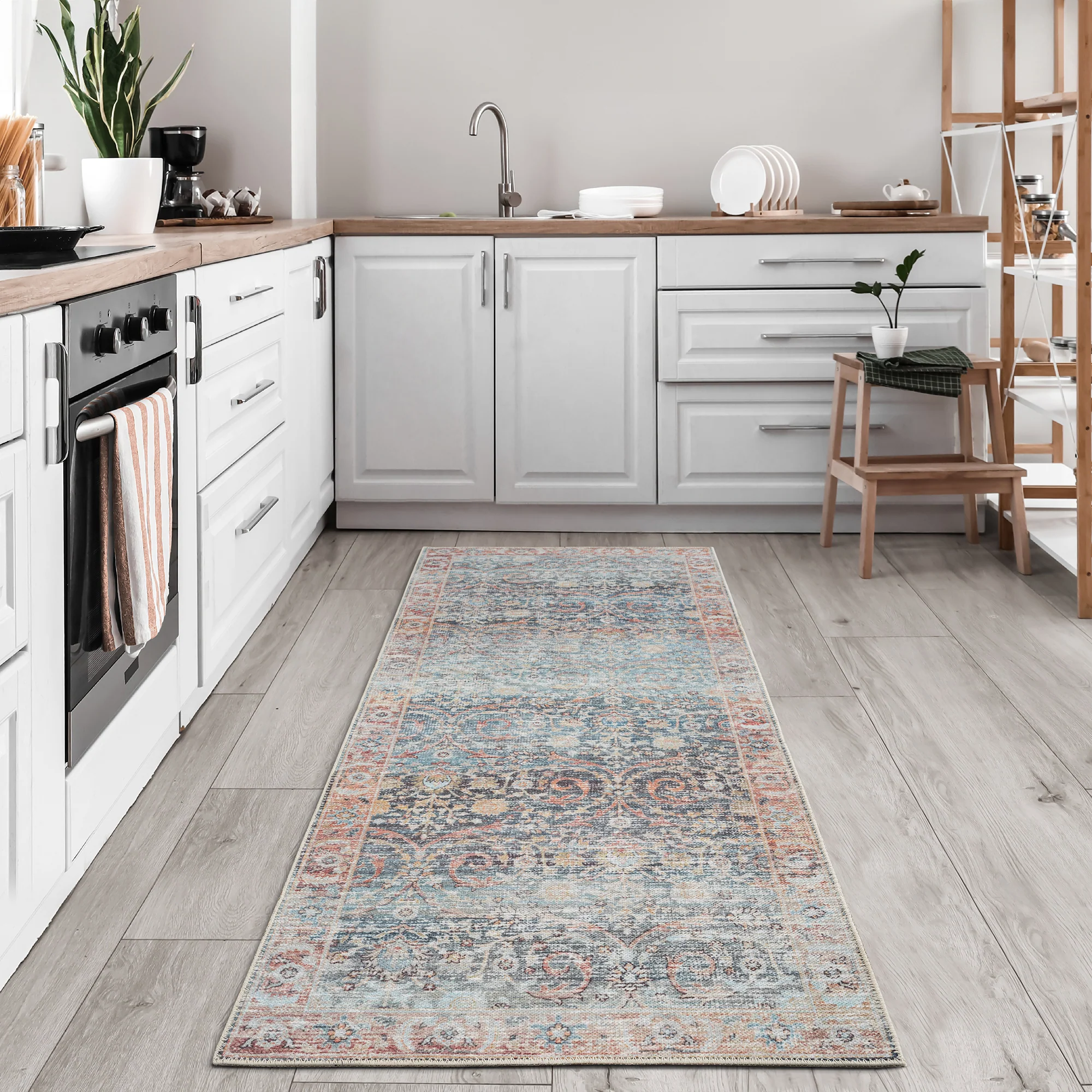 Caria CR-02 Traditional Washable Rug | Non-Slip - Image 11