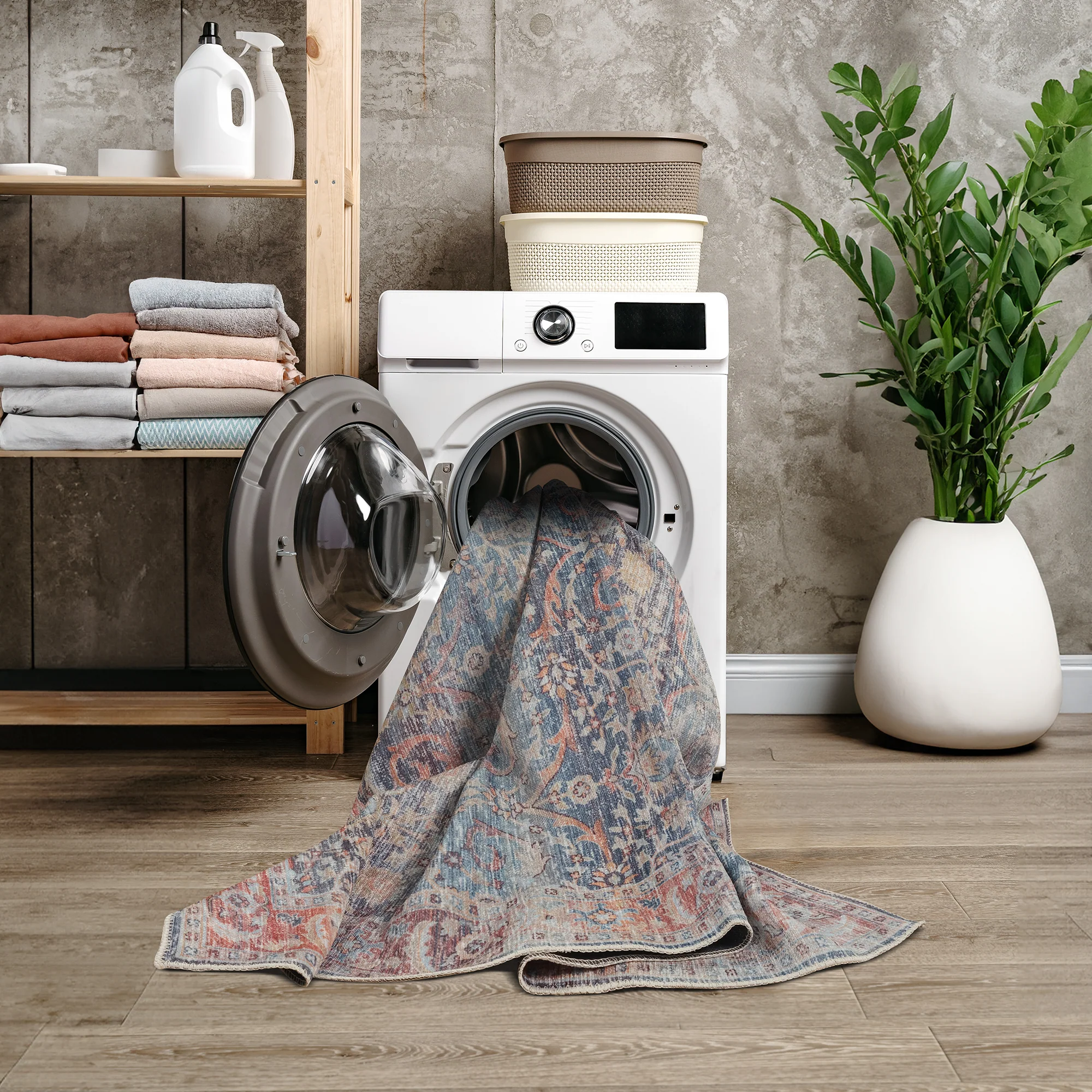 Caria CR-02 Traditional Washable Rug | Non-Slip - Image 13