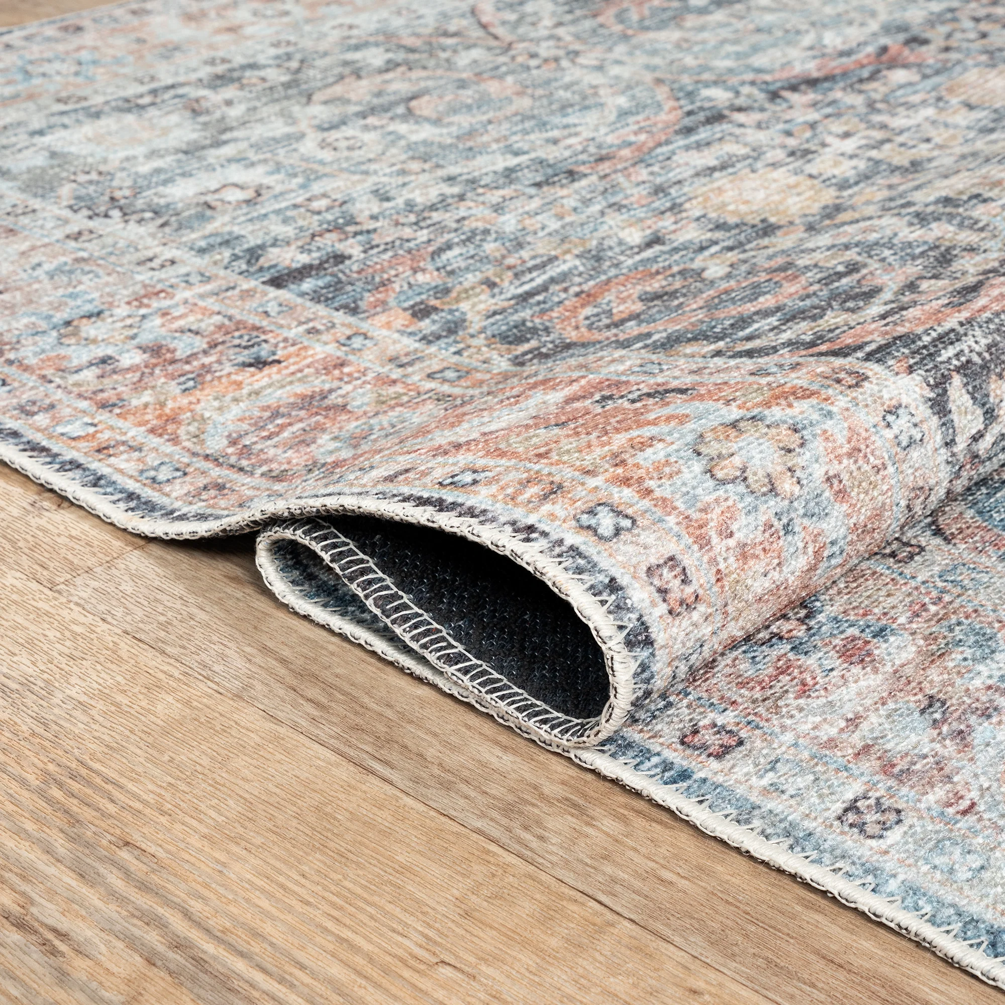 Caria CR-02 Traditional Washable Rug | Non-Slip - Image 7