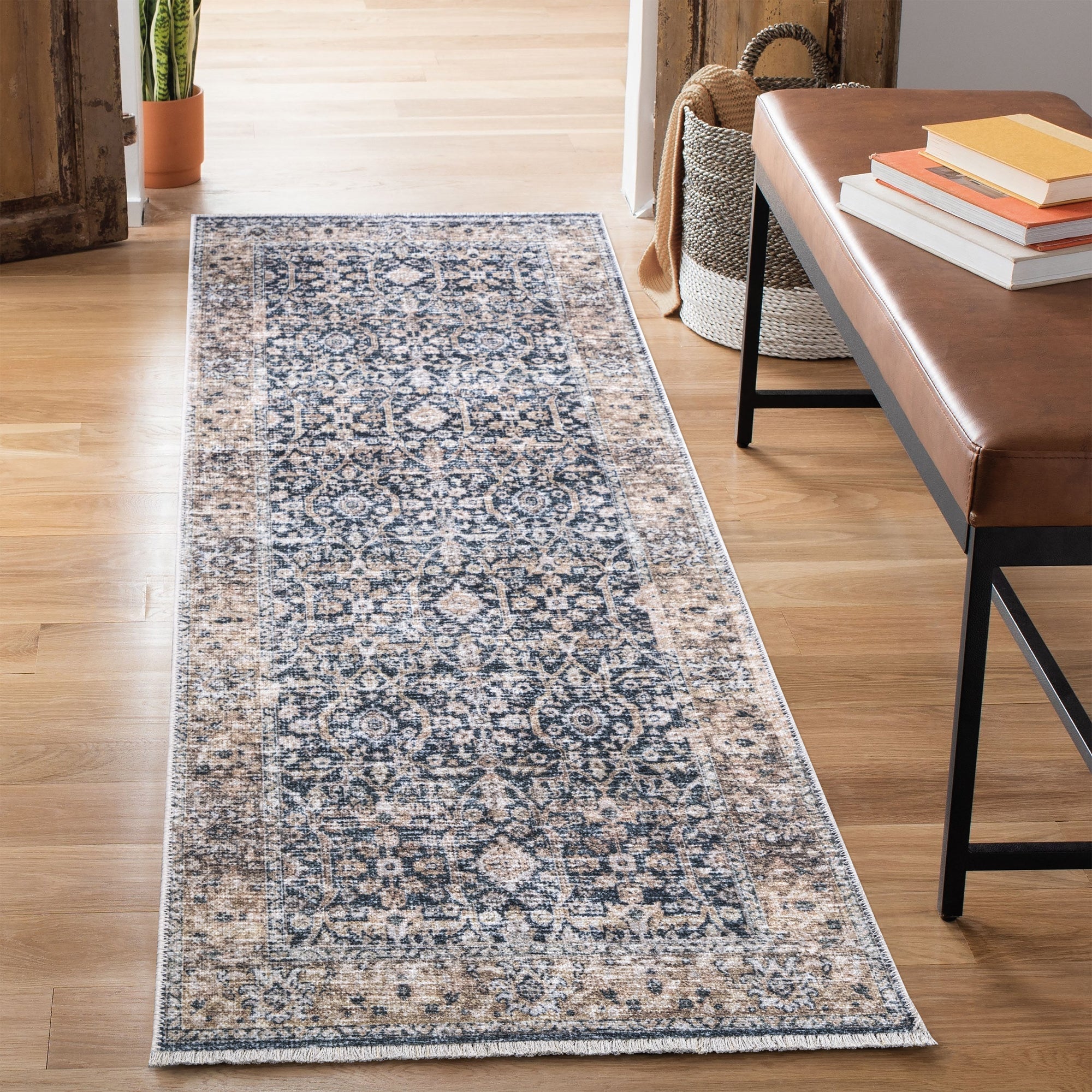Caria CR-07 Traditional Washable Rug | Non-Slip - Image 9