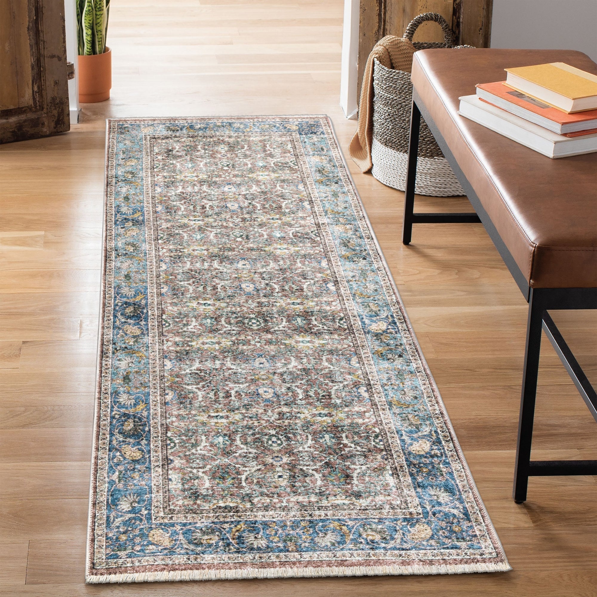 Caria CR-08 Traditional Washable Rug | Non-Slip - Image 9