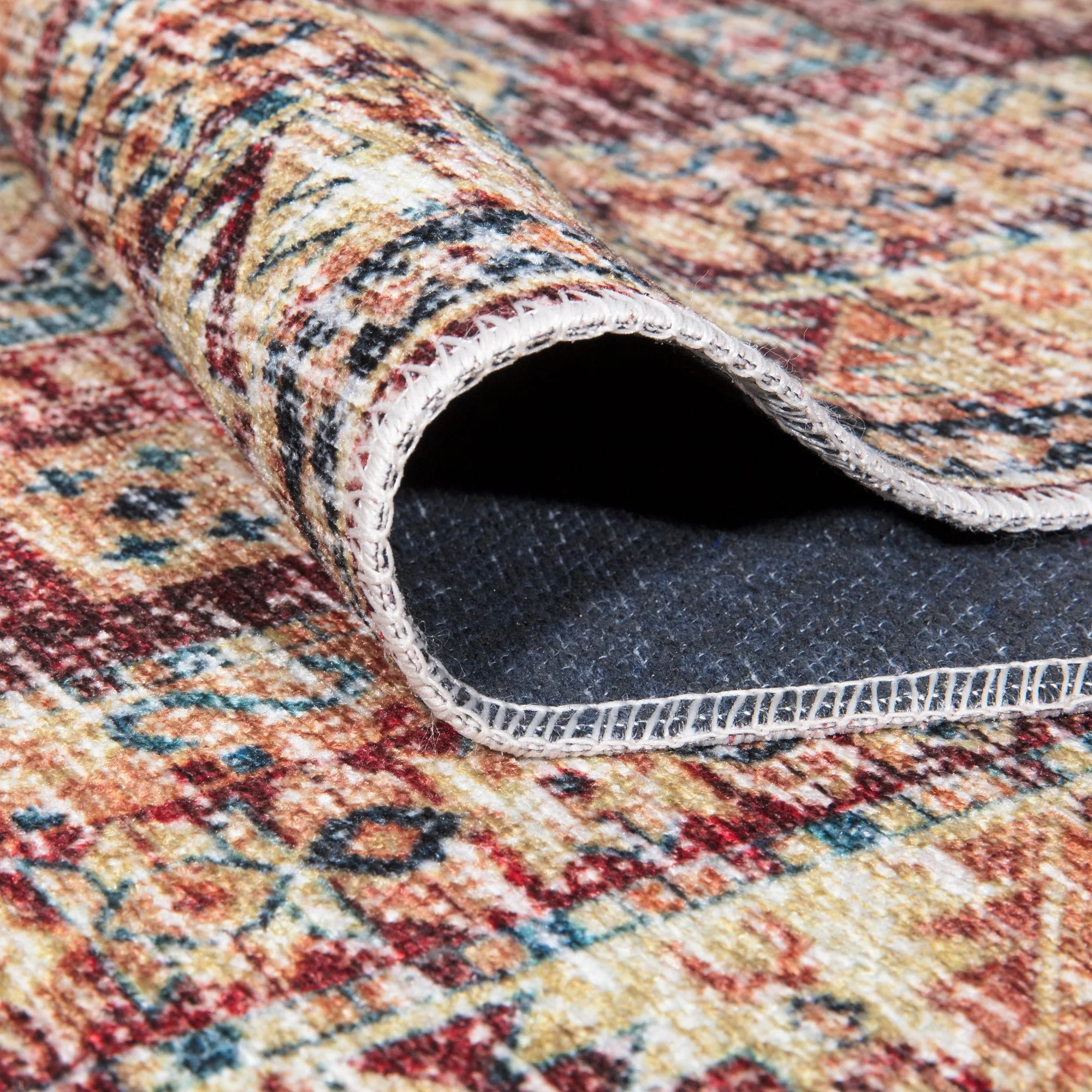 Caria CR-13 Traditional Washable Rug | Non-Slip - Image 3