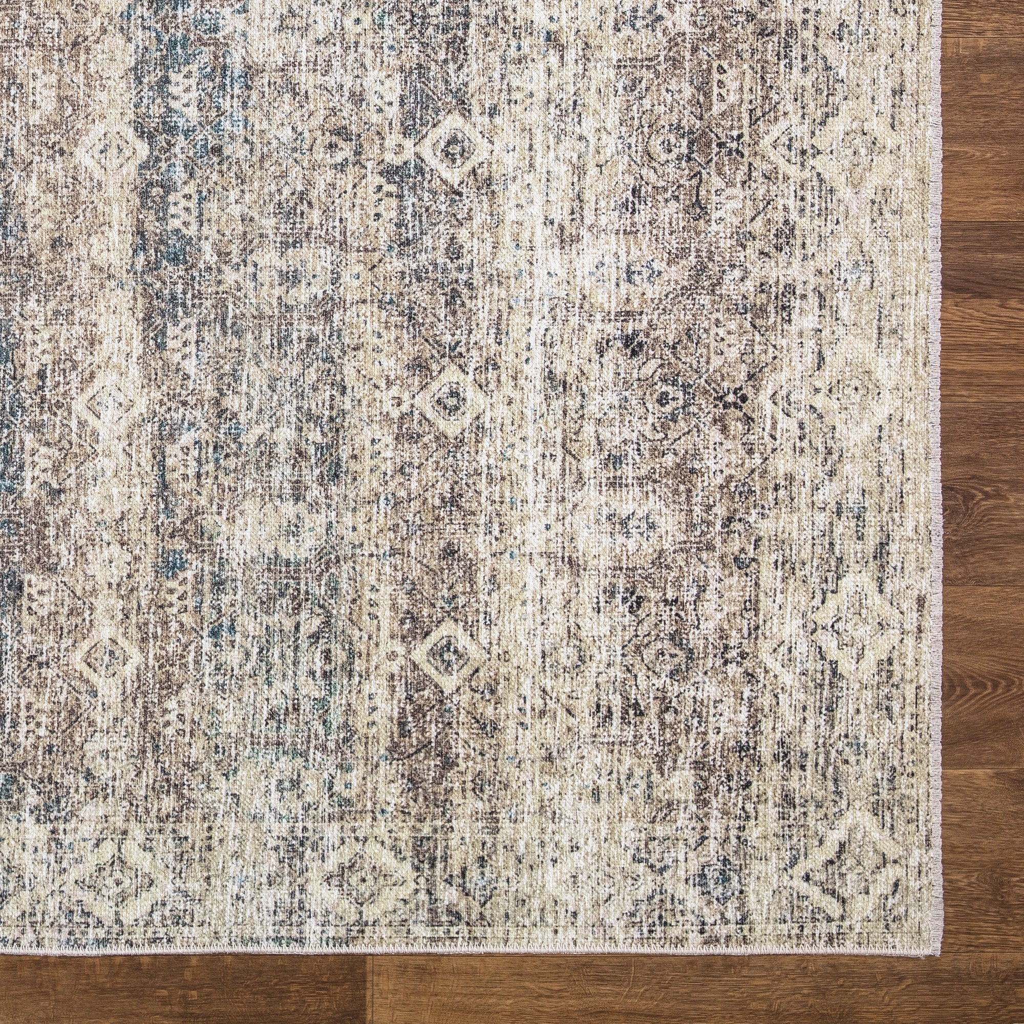 Caria CR-15 Traditional Washable Rug | Non-Slip - Image 5
