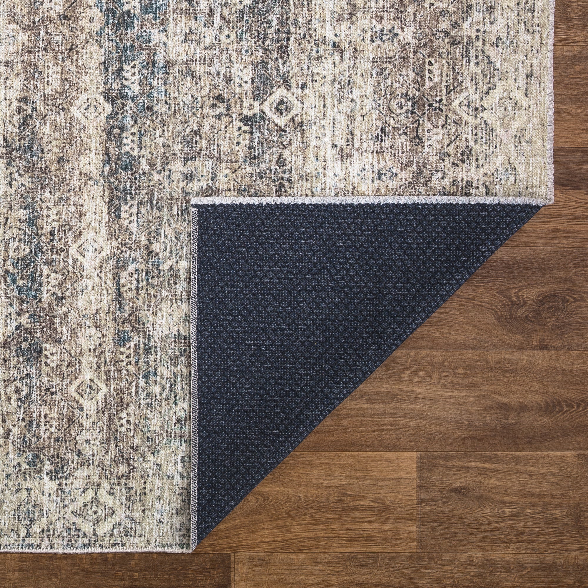 Caria CR-15 Traditional Washable Rug | Non-Slip - Image 6
