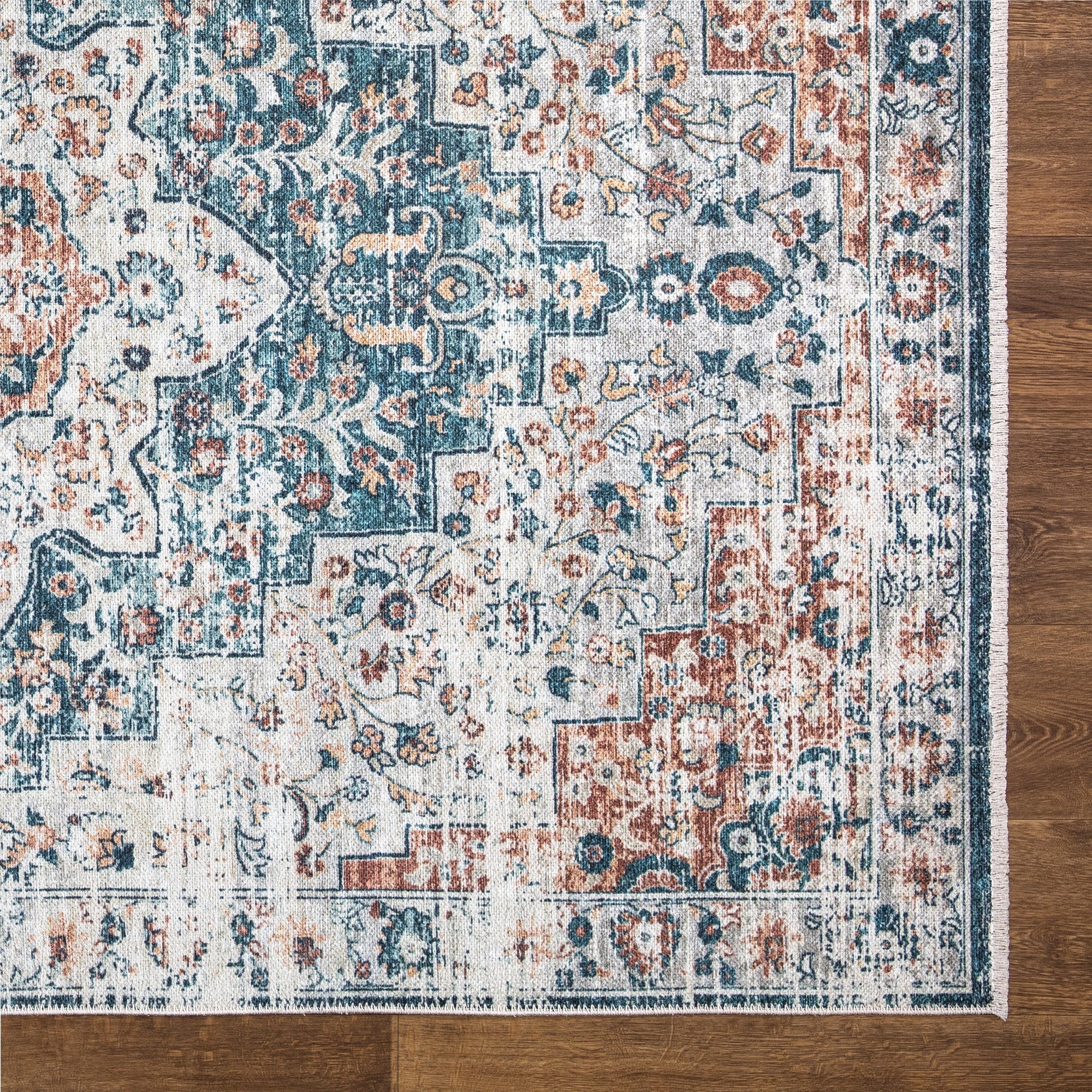 Caria CR-17 Traditional Washable Rug | Non-Slip - Image 5