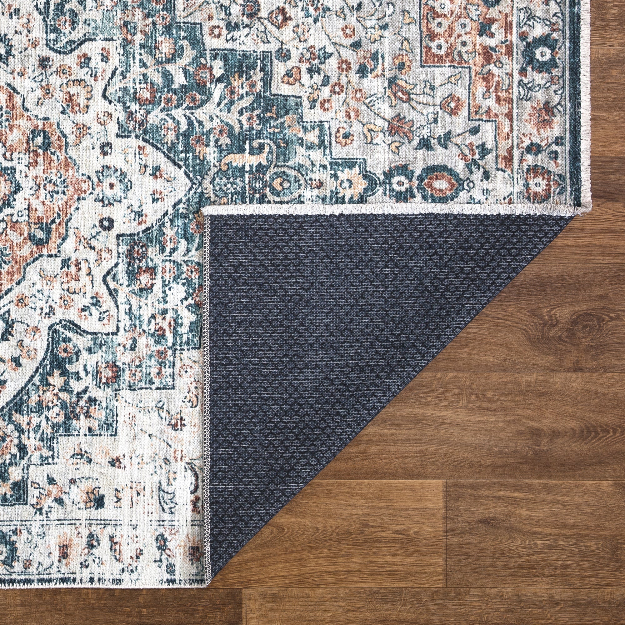 Caria CR-17 Traditional Washable Rug | Non-Slip - Image 6