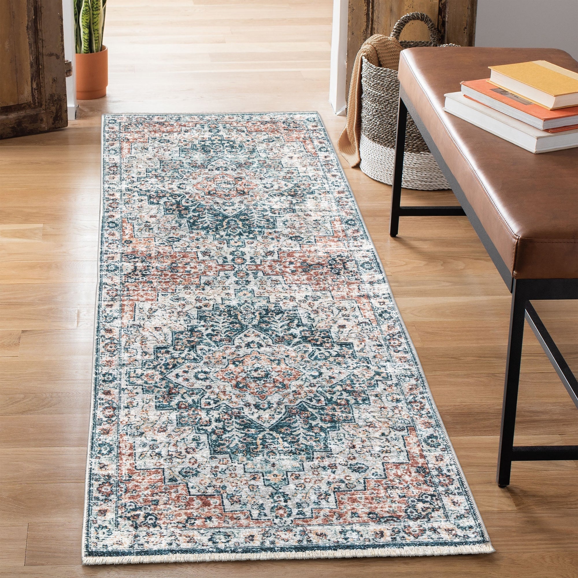 Caria CR-17 Traditional Washable Rug | Non-Slip - Image 9
