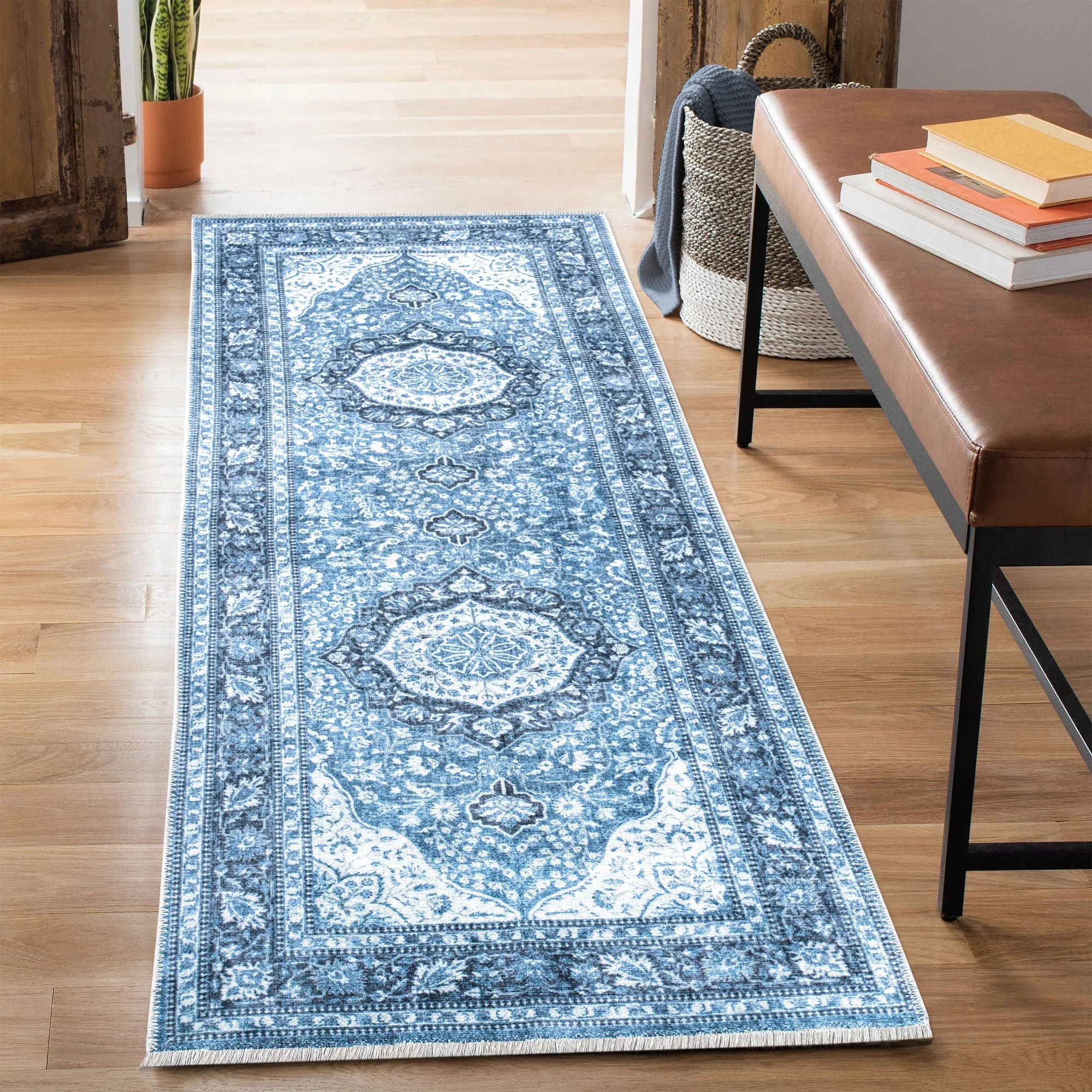 Caria CR-19 Traditional Washable Rug | Non-Slip - Image 10