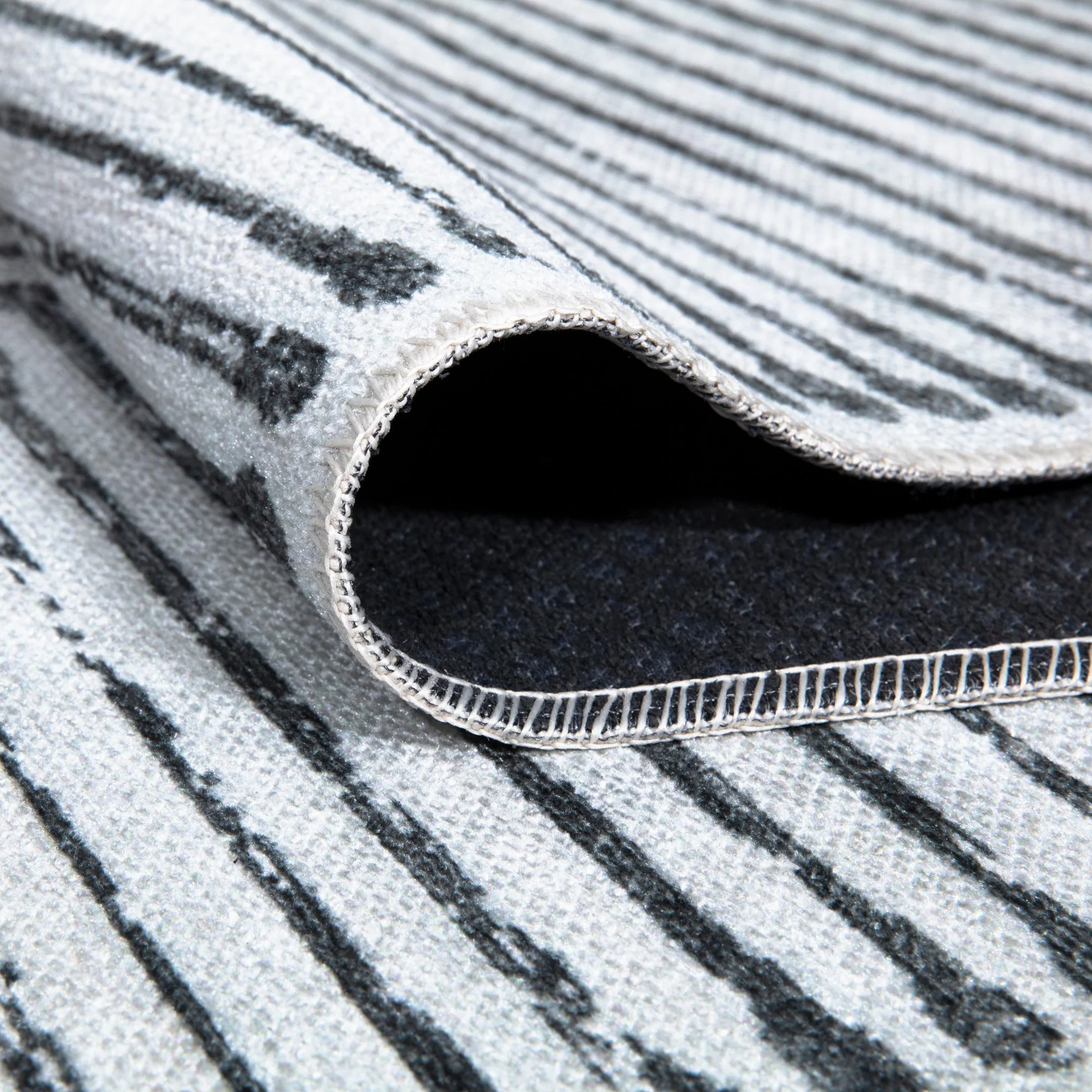Caria CR-22 Striped Washable Rug | Non-Slip - Image 3