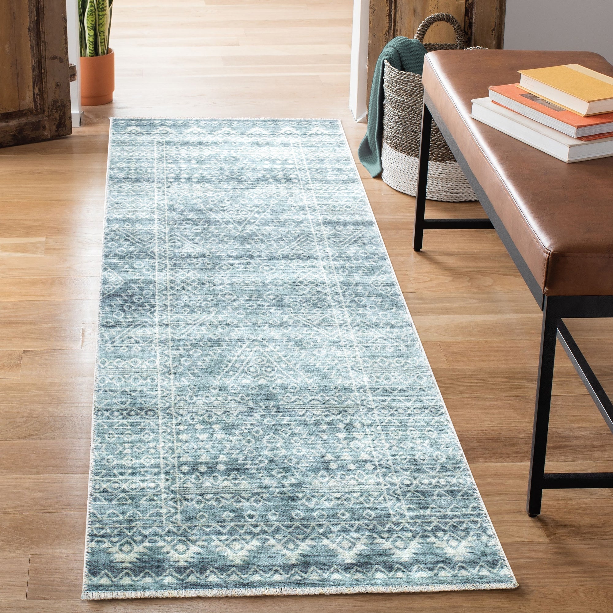 Caria CR-26 Geometric Washable Rug | Non-Slip - Image 10