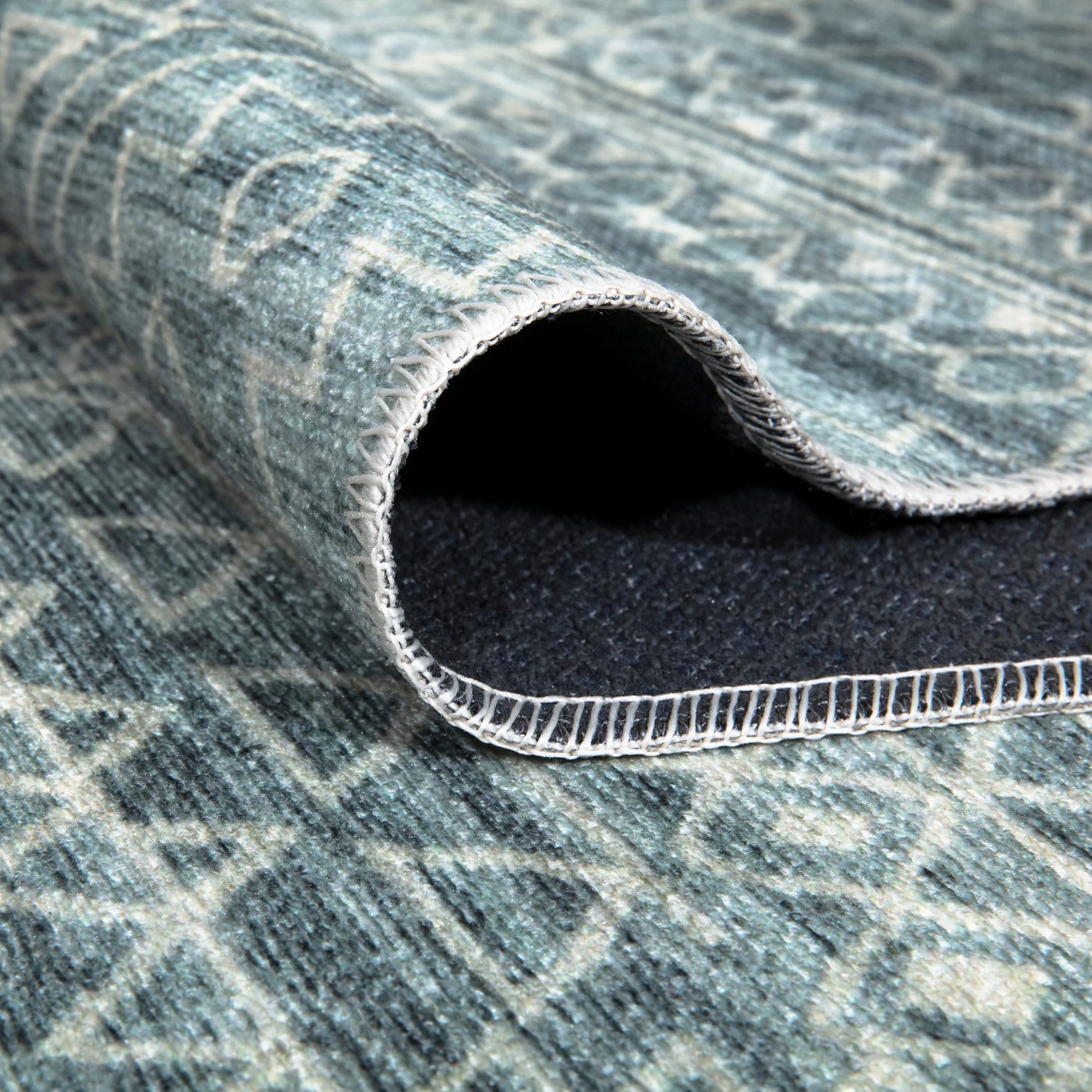 Caria CR-26 Geometric Washable Rug | Non-Slip - Image 3