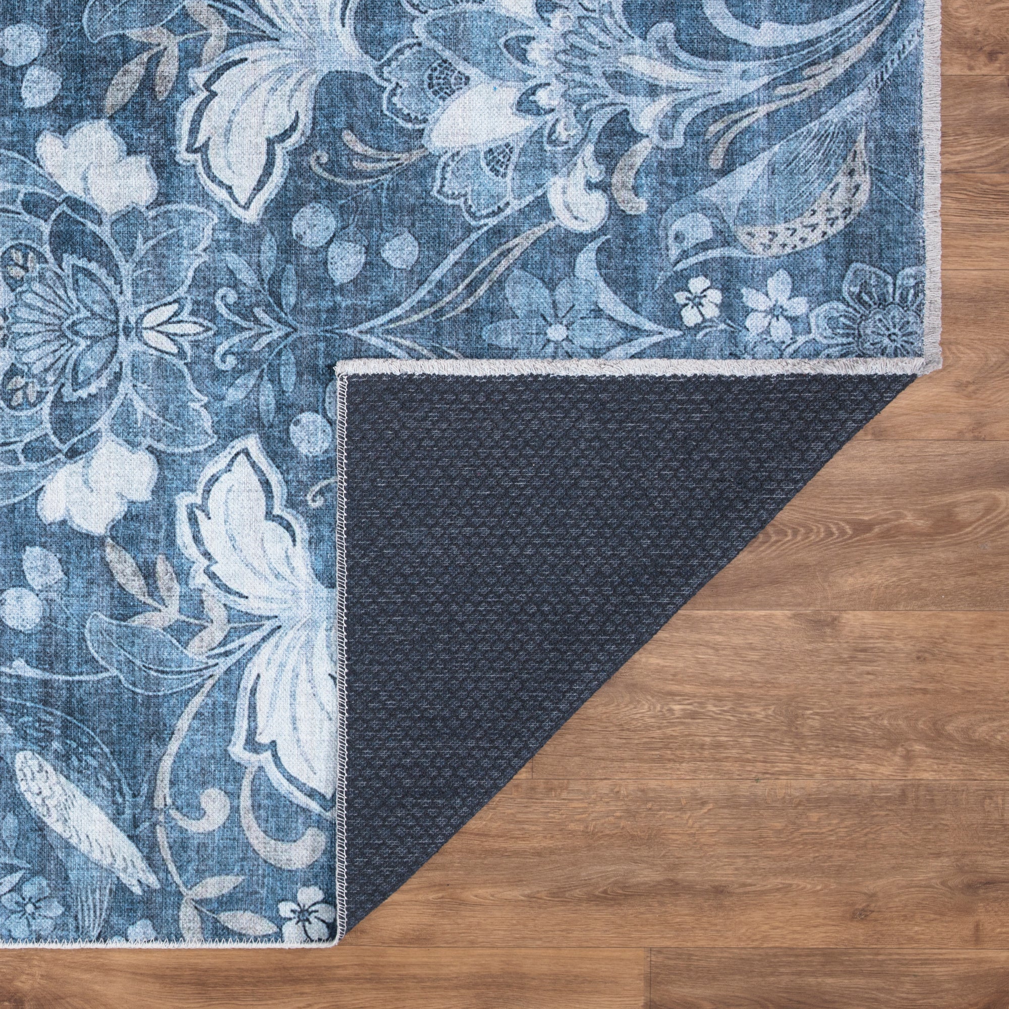 Caria CR-28 Floral Washable Rug | Non-Slip - Image 6