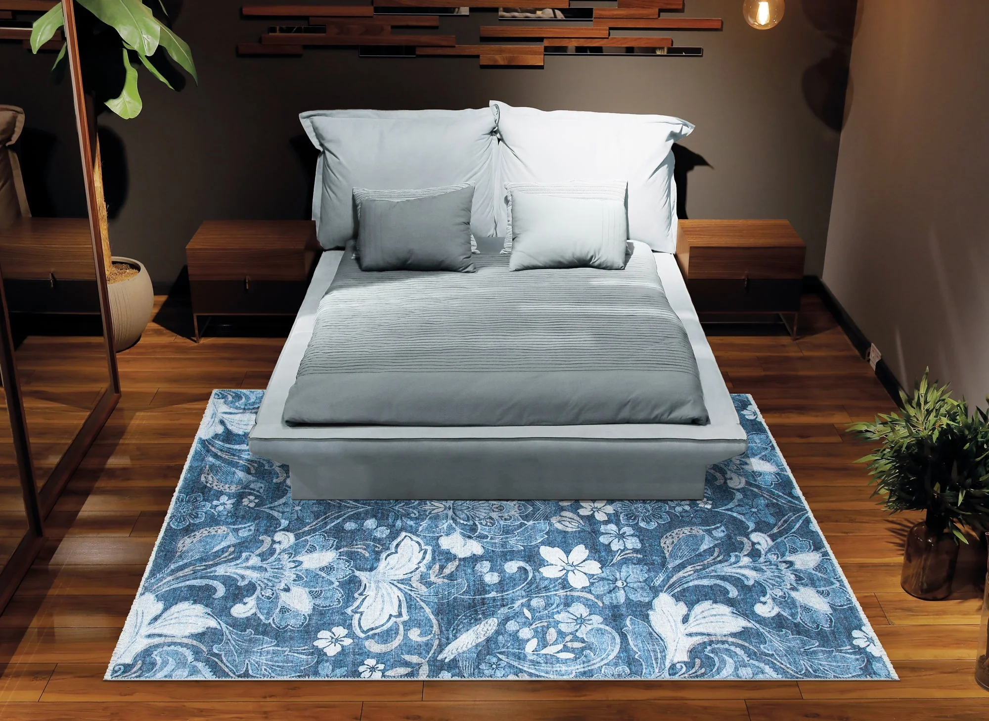 Caria CR-28 Floral Washable Rug | Non-Slip - Image 8