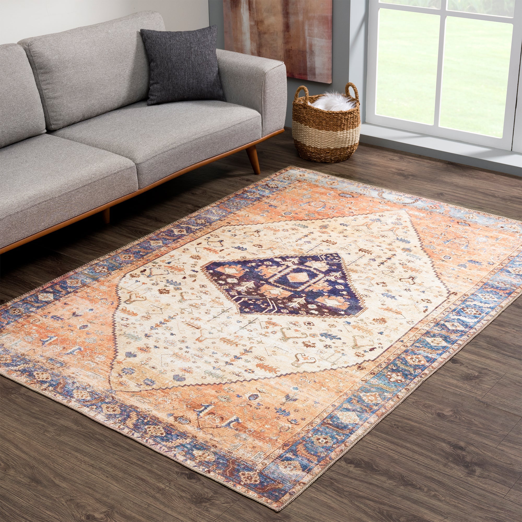 Ionia IO-01 Traditional Washable Rug - Image 4