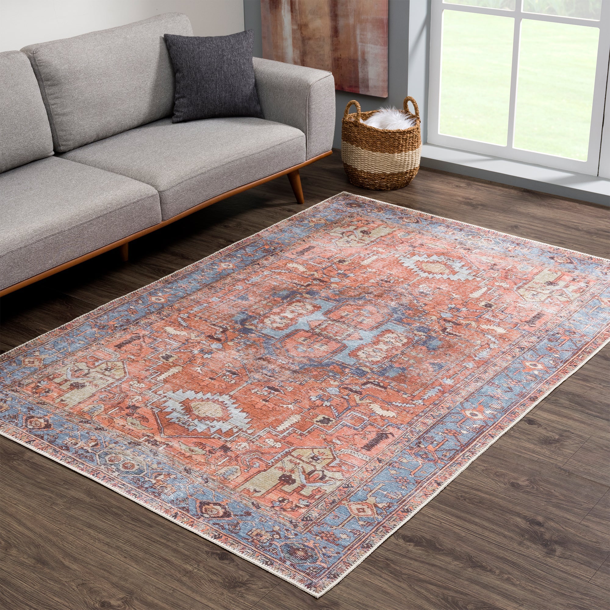 Ionia IO-11 Traditional Washable Rug - Image 4