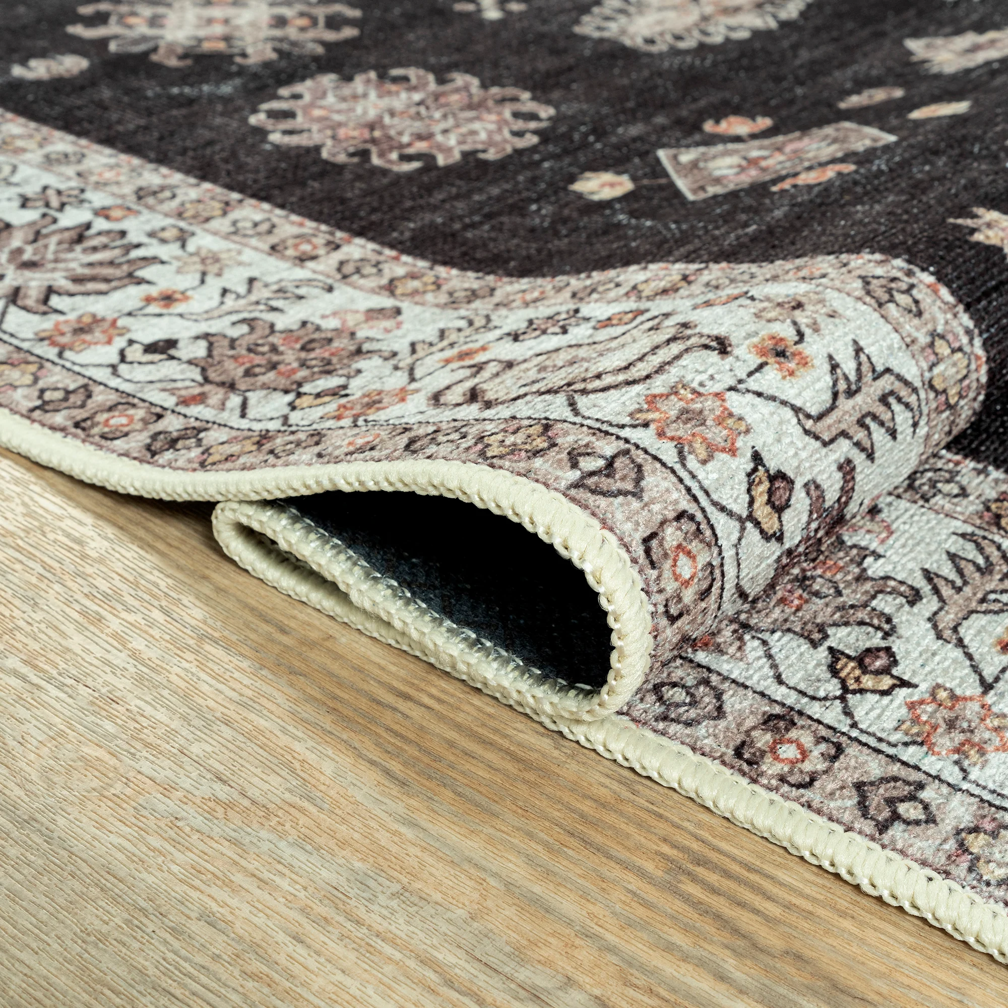 Ionia IO-16 Traditional Washable Rug | Non-Slip - Image 9