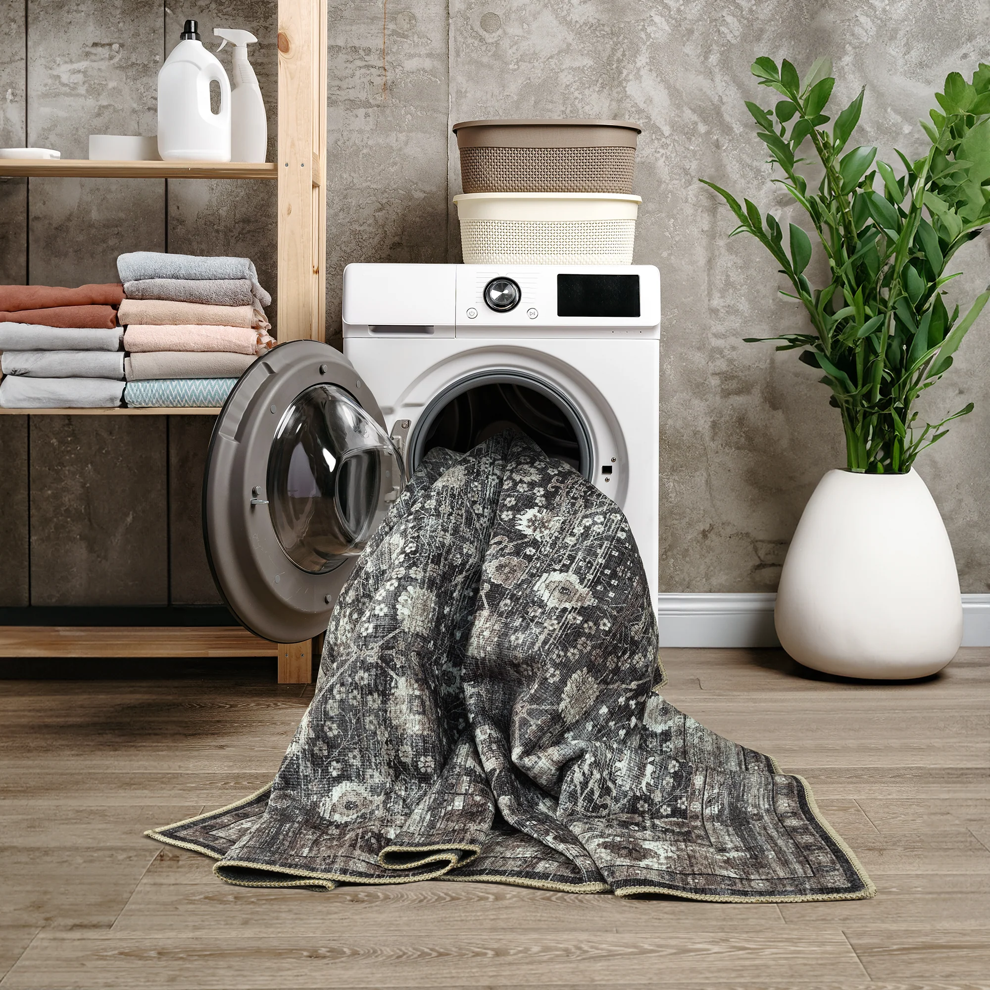 Ionia IO-24 Traditional Washable Rug | Non-Slip - Image 16