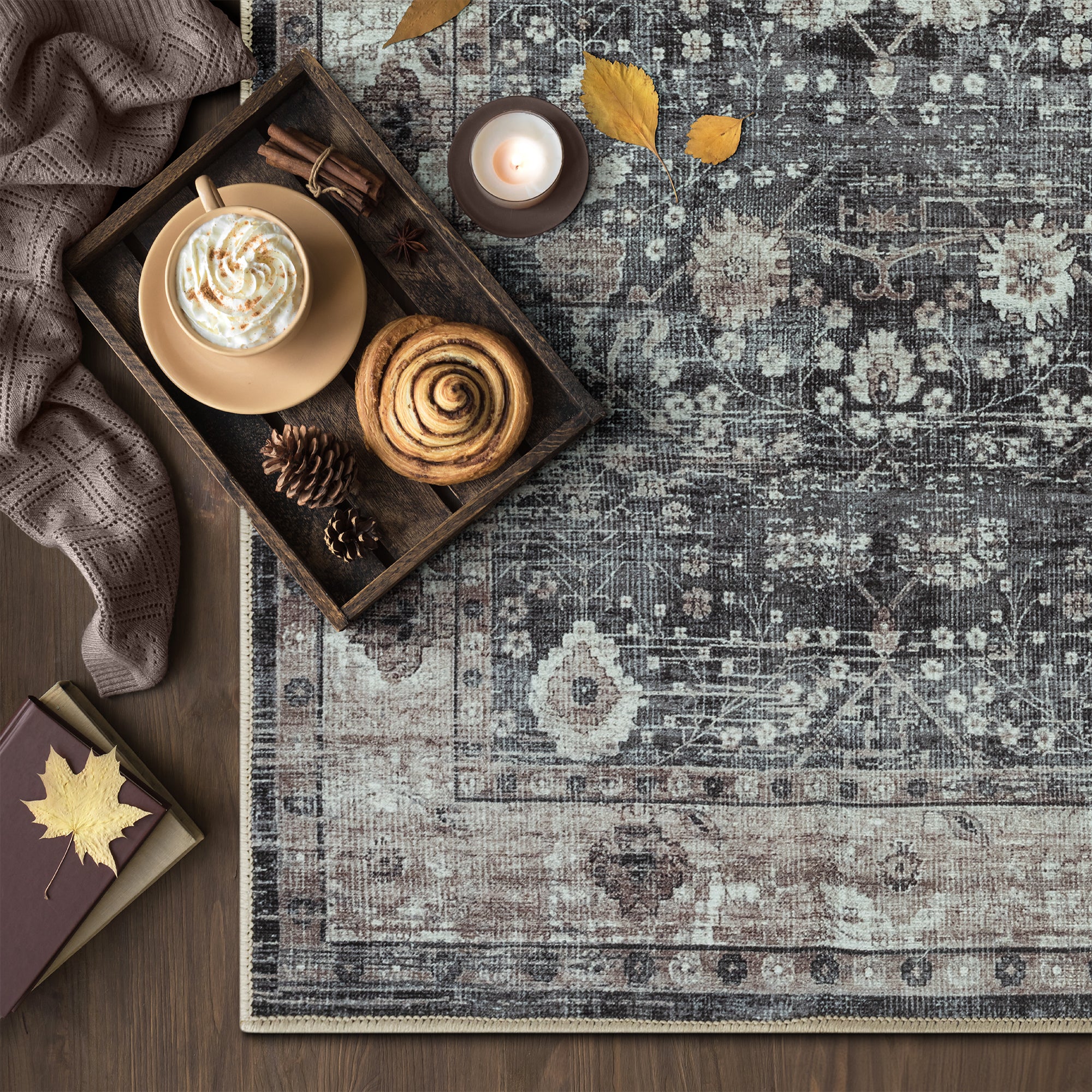 Ionia IO-24 Traditional Washable Rug | Non-Slip - Image 8